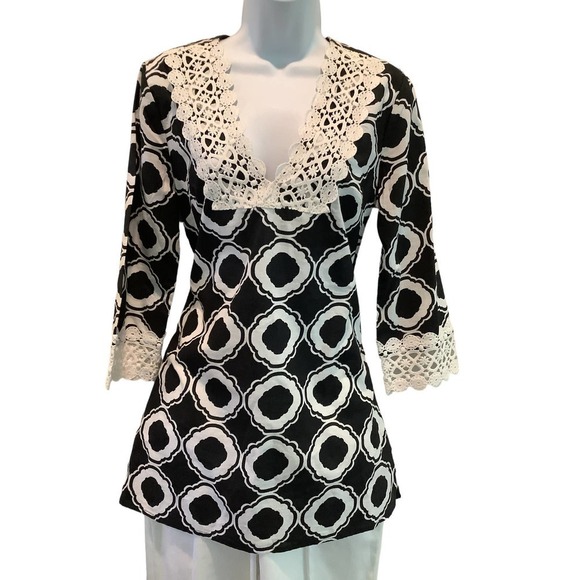 MUD PIE BEACH TO BAR COTTON TUNIC/COVER UP S(4-6) NWT - Picture 2 of 8